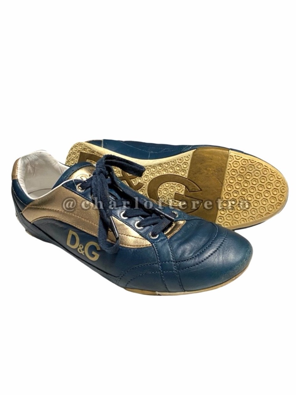 D&G Spider Low-Top Leather Sneakers